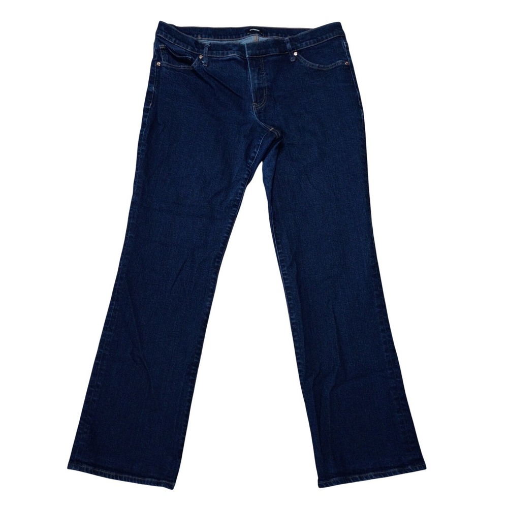 Express Womens 14R Editor Boot Low Rise Dark Wash Stretch Denim Jeans
